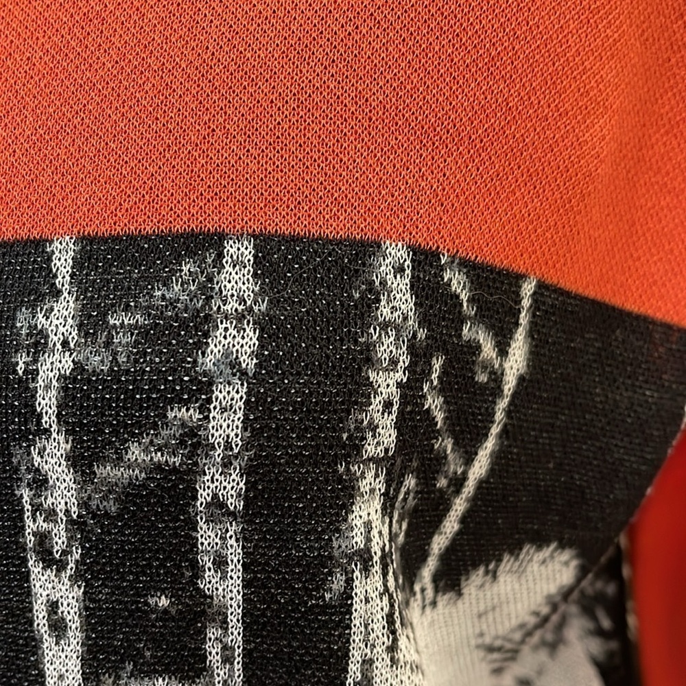 DRIES VAN NOTEN sweater orange black and grey size large L - Picture 2 of 5